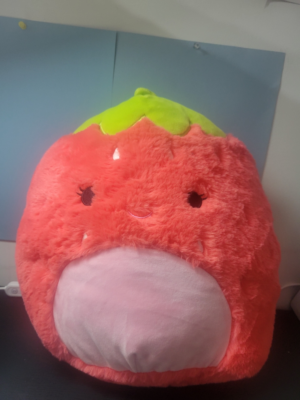 Squishmallows Coral-Red Plush Strawberry Pillow with Pink Tag - Picture 8 of 10